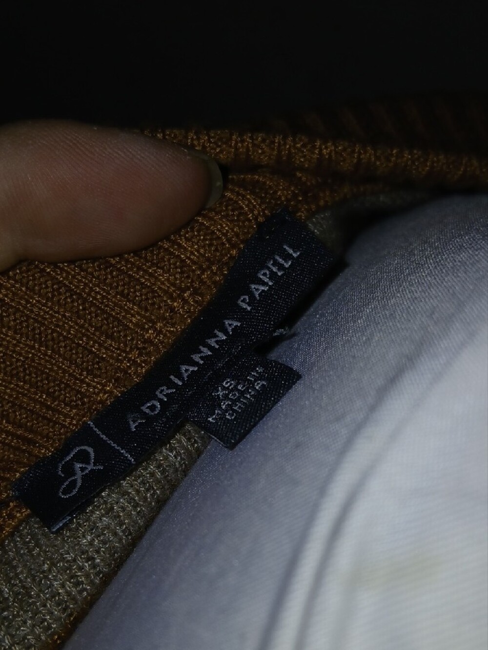 Striped Camel and Cream Women’s Sweater - Picture 2 of 8